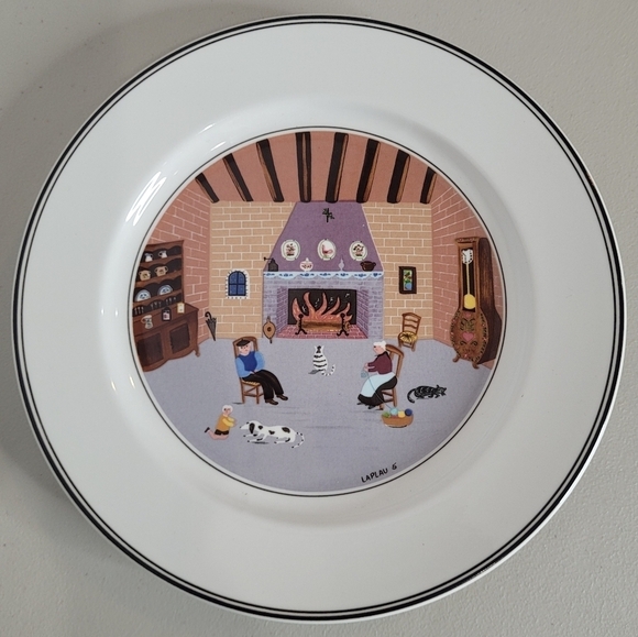 Villeroy & Boch Design Naif #5 - By the Fireside Porcelain 8 1/4" Salad Plate - Picture 1 of 5